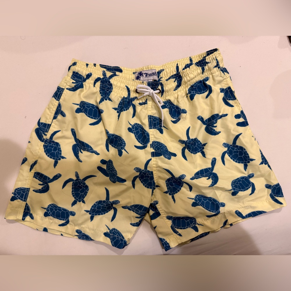 Swim Trunks Mens Size L Sea Turtles By Trunks Surf and Swim Co Yellow Blue